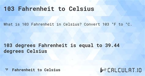 Convert 103 Fahrenheit to Celsius Instantly