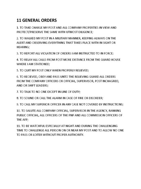 Unlock the Secrets of the 11 General Orders USN: Essential Navy Rules Explained