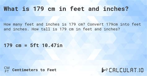 Convert 179cm to Feet: Easy Height Conversion Guide