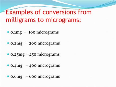 Convert 250 Micrograms to Milligrams Effortlessly: A Simple Guide