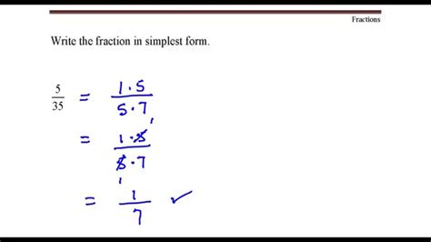 Convert 35 into Fraction Form: Simple and Clear Explanation