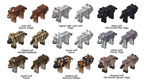 All Dog Types Minecraft