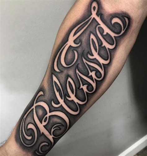 Blessed Tattoo Fonts Printable Calendars At A Glance