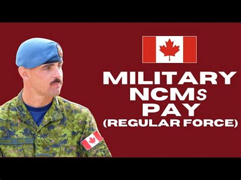 Canadian Armed Forces Pay Regular Force Ncms 2024 Youtube