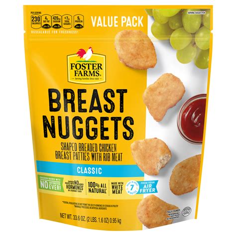Chicken Breast Nuggets Value Pack 2 Lbs Products Foster Farms