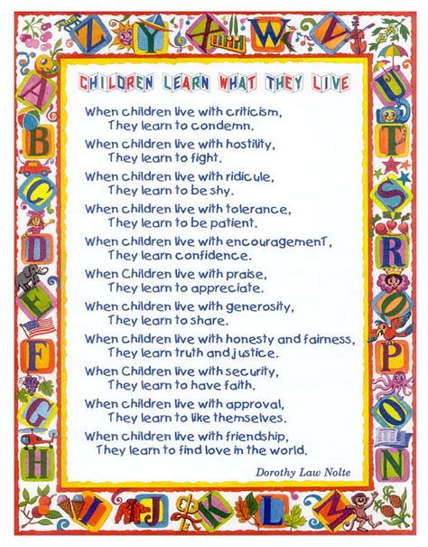 Children Learn What They Live