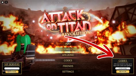 Codes For Aot Revolution