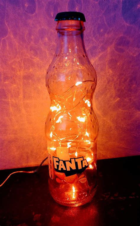Fanta Orange Glass Bottle Lamp Folksy