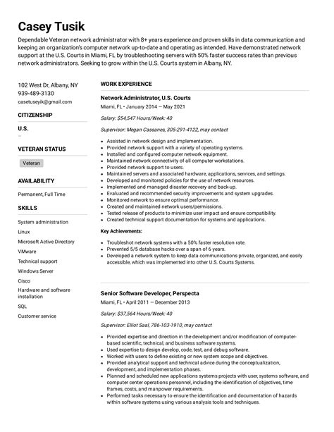Ultimate Guide to Crafting the Perfect Federal Resume Example
