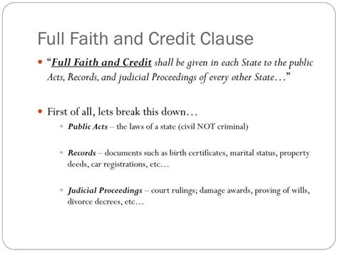 Understanding the Full Faith and Credit Clause: A Game Changer in U.S. Law