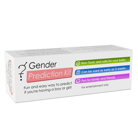 Gender Prediction Kit Early Pregnancy Gender Test For Fun Results Walmart Com