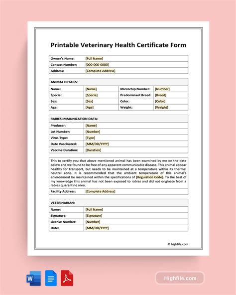 Health Certificate