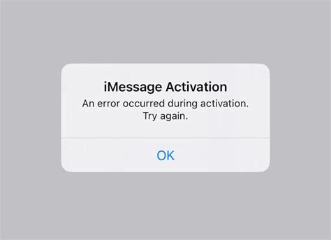 Imessage Activation Error