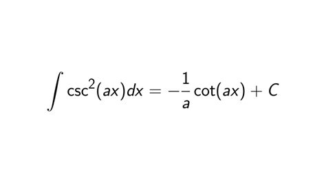 Integral of csc²: Quick Math Insight
