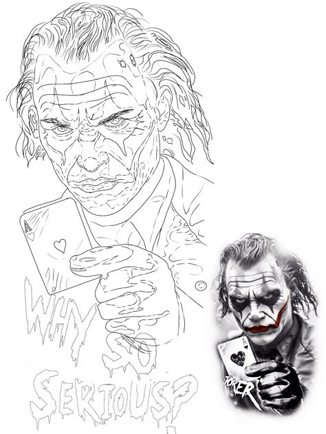 Joker Tattoo Stencil