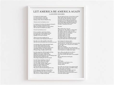 Reimagining America: Let America Be America Again
