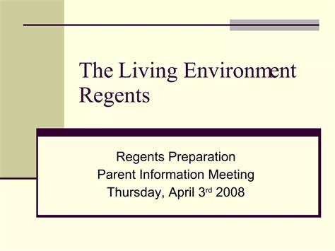 Living Environment Regents: Ultimate Preparation Guide