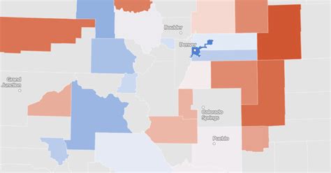Map Colorado Voter Party Affiliation By County Map Colorado Voter Party Affiliation By County