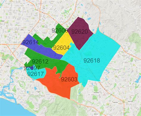 Map Of Irvine Zip Codes