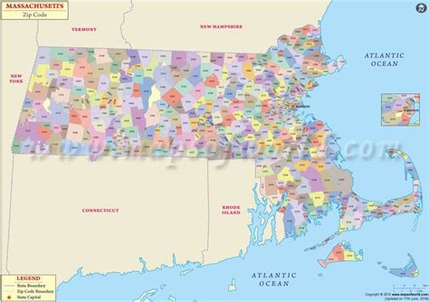 Massachusetts Zip Codes Map Massachusetts Zip Codes Map