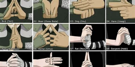 Naruto Jutsu Hand Signs