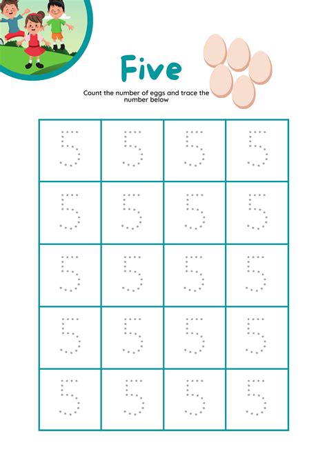 Number 5 Tracing Worksheet Pdf Worksheets Library