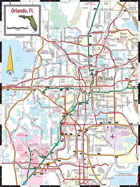 Orlando On Map Exploring Central Florida's Treasure Trove