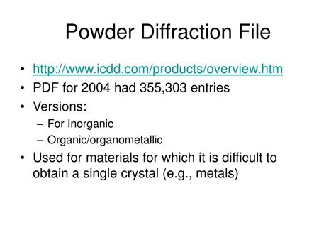 Free Powder Diffraction File Download Guide