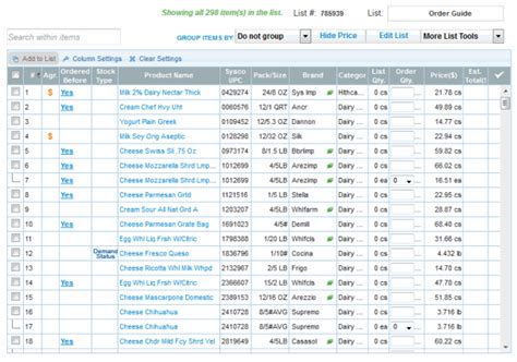 Restaurant Resource Group Export Your Sysco Order Guide From Sysco Shop Restaurant Resource Group Export Your Sysco Order Guide From Sysco Shop