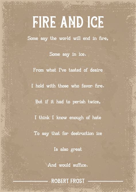 Robert Frost's 'Fire and Ice': Chilling Insights?
