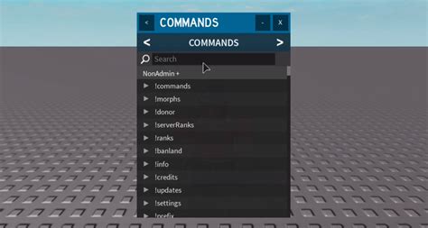 Roblox Commands Admin