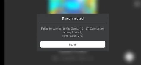 Roblox Error 279