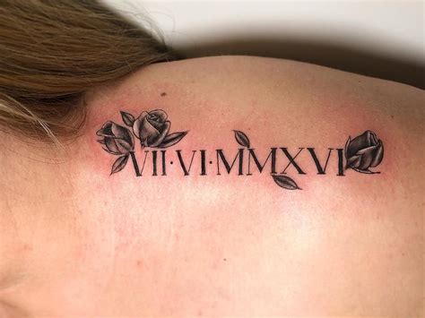 Roman Numerals Tattoo Designs Shoulder Roman Numerals Tattoo Designs Shoulder