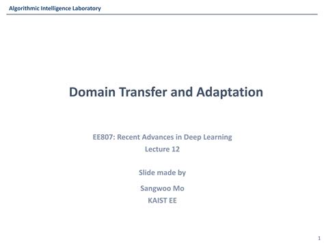 Survey Domain Adaptation Slides: Advancing Cross-Domain Research