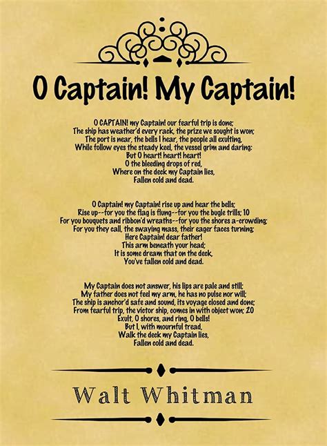 Walt Whitman Oh Captain: A Timeless Anthem