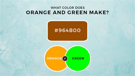What Do Orange and Green Blend Into?