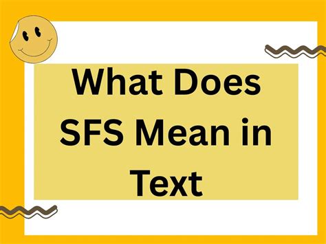 What Does Sfs Mean
